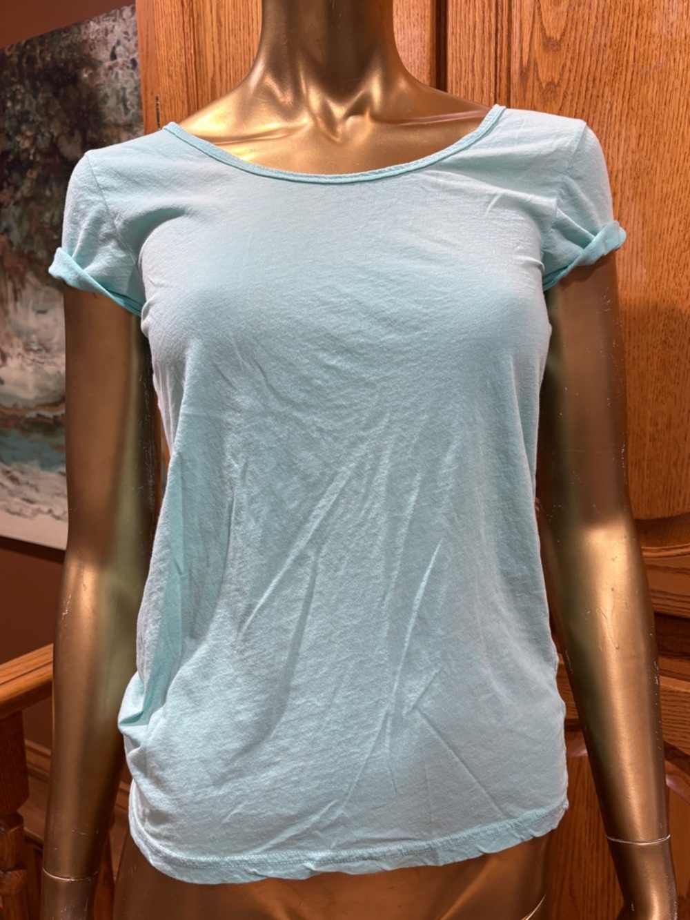 TNA Light Blue Short Sleeve Scoop Neck Tee
